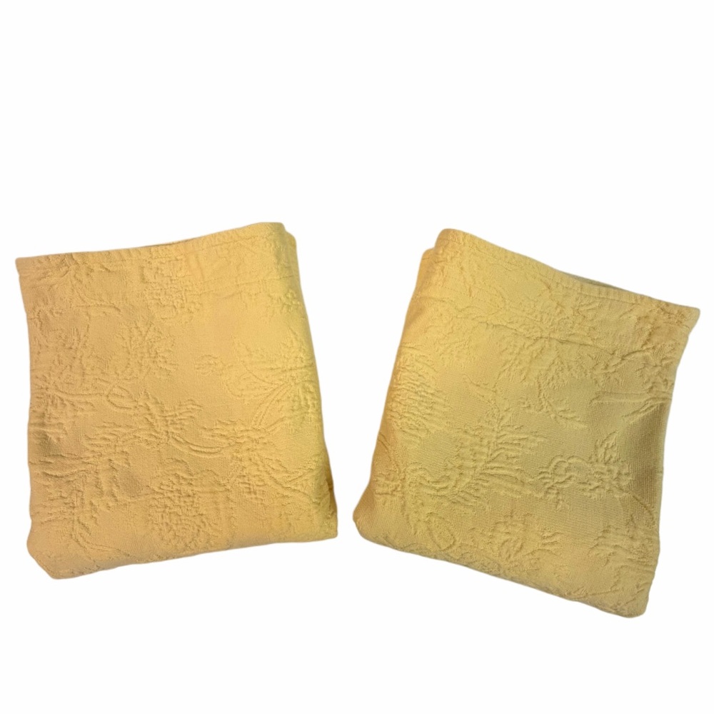 Company Store Yellow Quilted Cotton King Size Pillow Shams